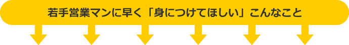 若手営業マンに早く「身につけてほしい」こんなこと